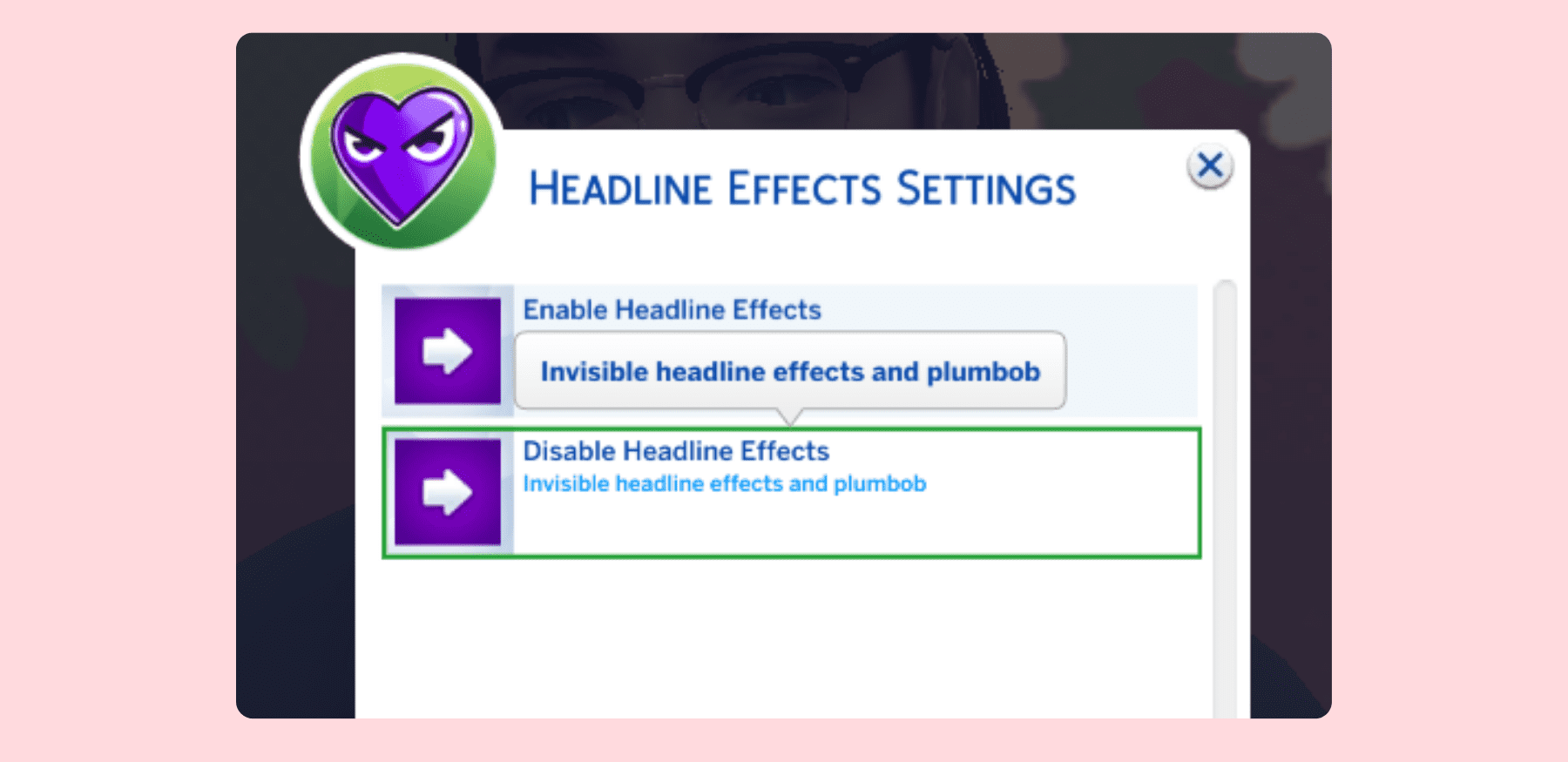 Disabling headline effects in Sims 4 Wicked Whims mod